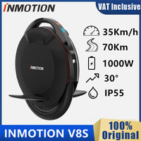 EU Stock Original INMOTION V8S Electric Unicycle 1000W Motor 35KM/H Speed 70KM Range Smart EUC Balance E-wheel Monowheel