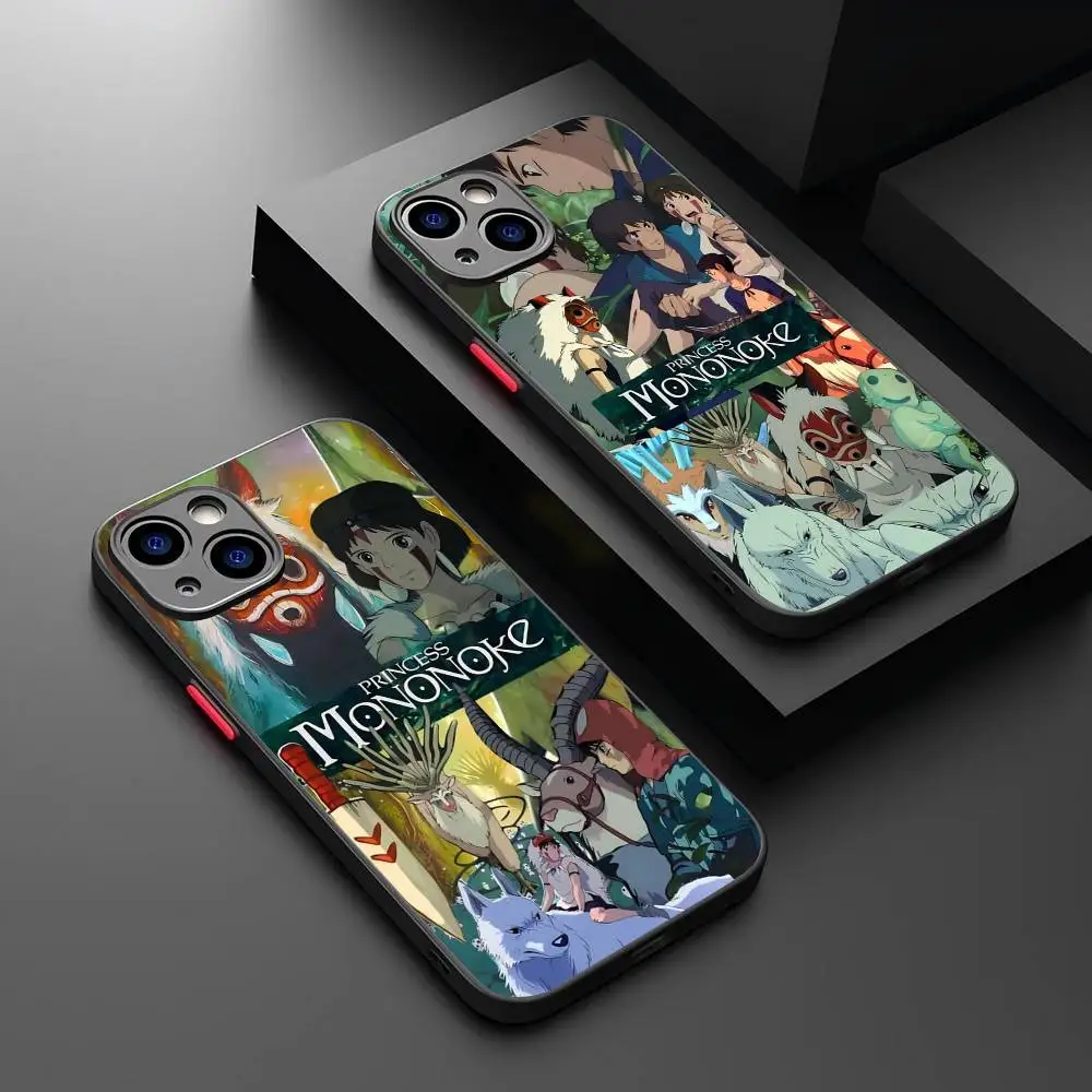 P-Princess m-mononokes fundas de teléfono de Anime para IPhone 16 15 14 Plus 13 12 11 Pro Max mate Oft parachoques cubierta de teléfono