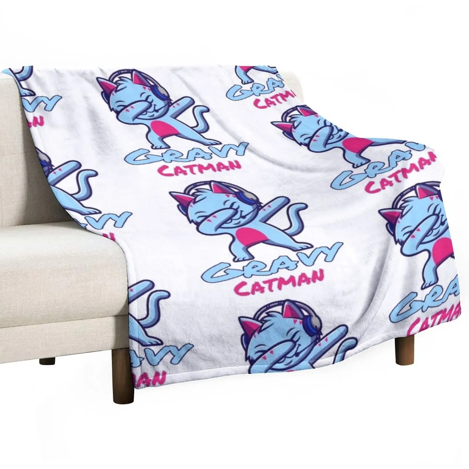 

Gravycatman gamer Throw Blanket Sofa Blanket blankets and throws Travel Blanket