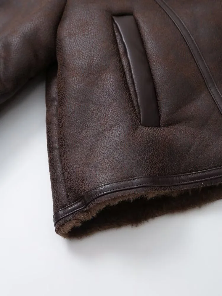 

HH 2026 Winter Female Fashion Warm Reversible Short Jacket Coat Women High Street Retro Commuting Casual Versatile Short Jacket