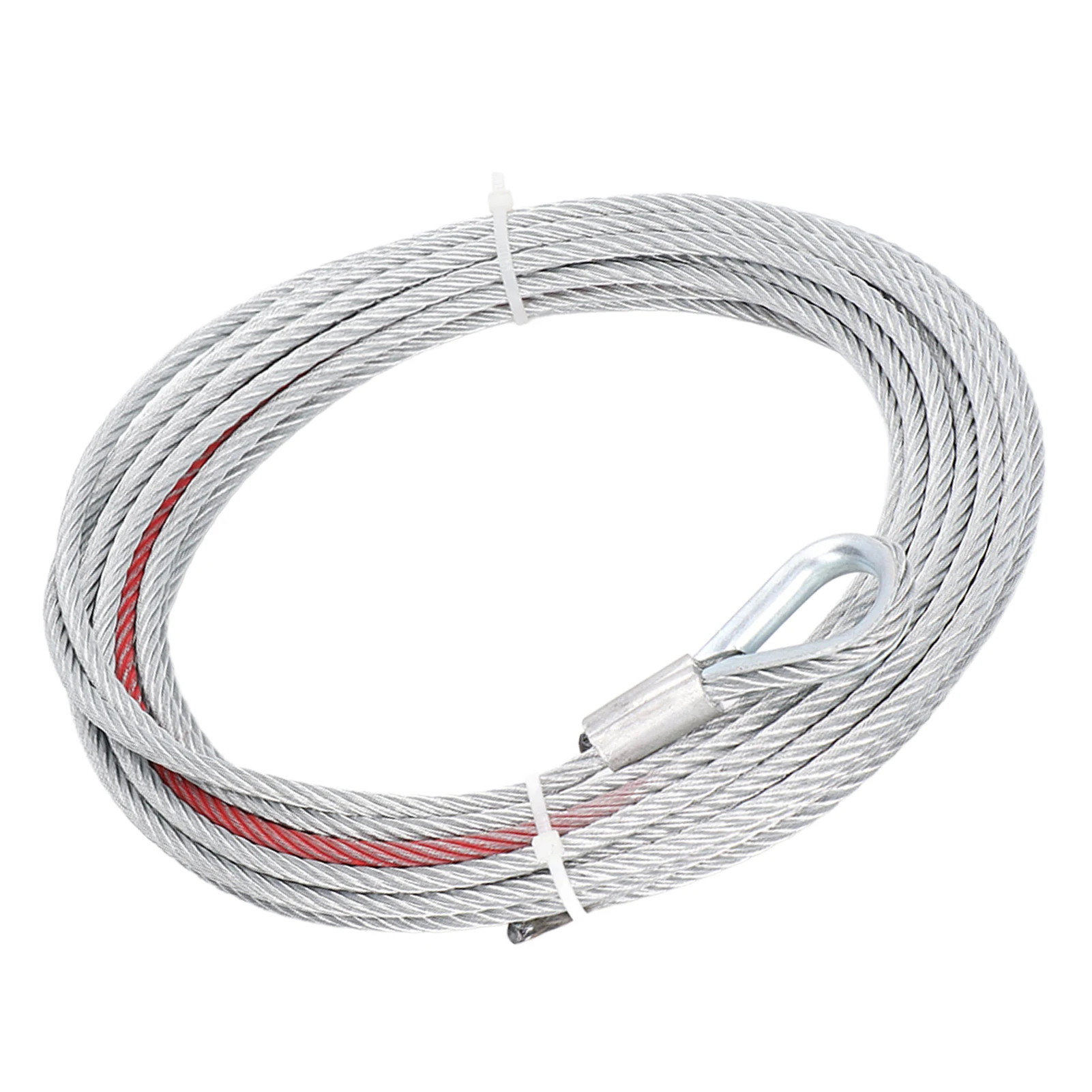 Stainless Steel Cable Wearproof Rustproof 4500LBS Towing Winch Cable 10m Length 5.5mm Diameter Galvanized for Trailers Winches