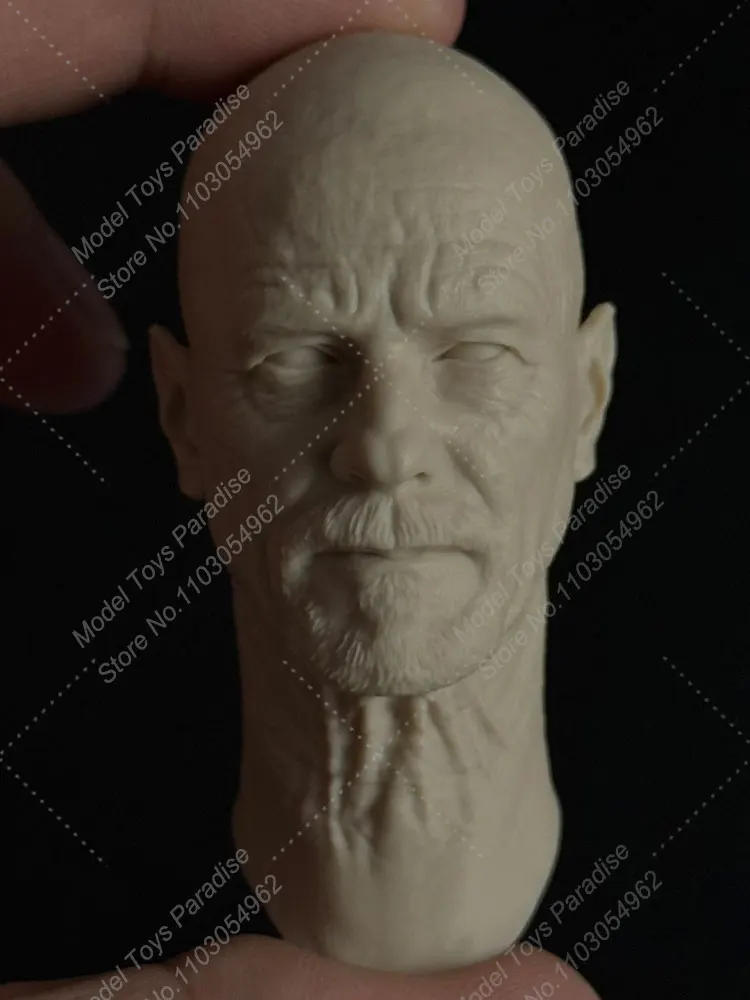 Figura DE ACCIÓN DE 1/6 hombres sin pintar, figura de cuerpo de soldado Breaking Bad MIke Walter, Cabeza Blanca esculpida, molde blanco, cabeza de Steve Cranston para 12"