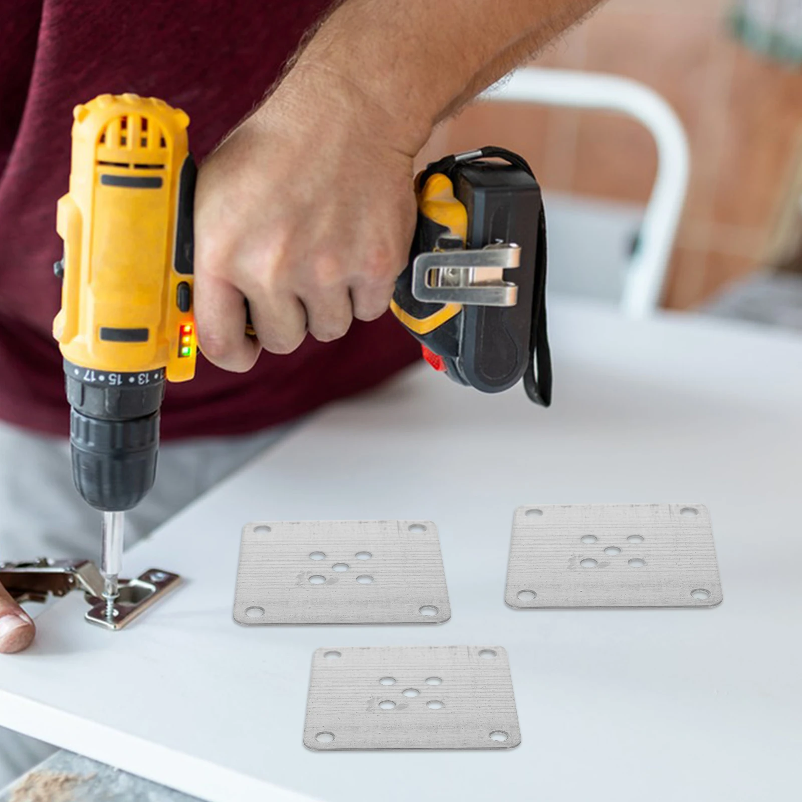 

10pcs Sofa Furniture Hardware 12mm Thick Iron Mounting Plates Wood Leg Connectors Easy Installation Couch Accessories