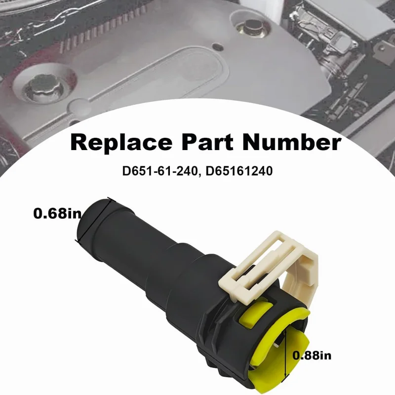 Heater Control Valve Compatible with Mazda 3, 5, CX-7, 6, and 2; Heater Hose Connector D65161240, B37F-61-24