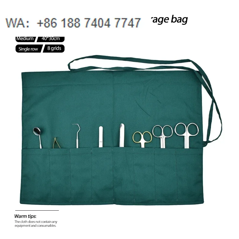 Double-Layer Single Row Double Row Surgical Tool Sterilization Bag Storage Bag Disinfection Tool Medical Instrument Bag Cloth