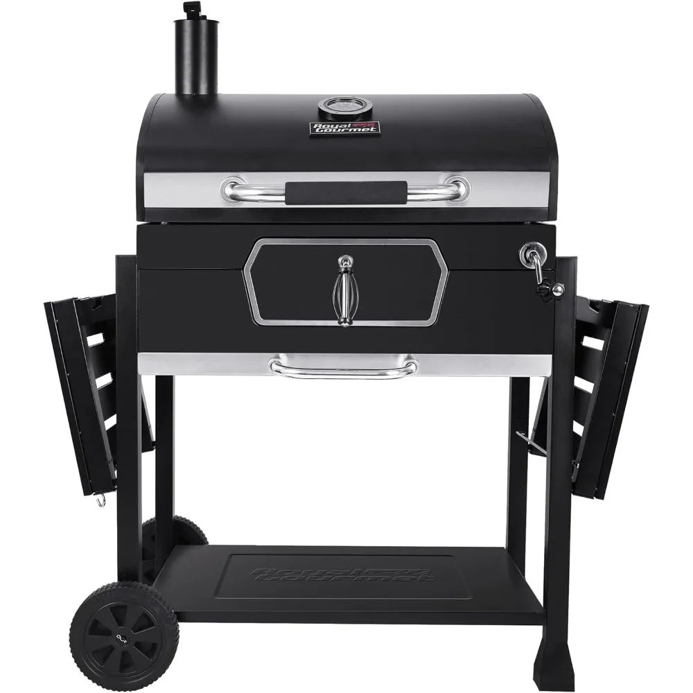 

CD2030AN 30-Inch Charcoal Grill, Deluxe BBQ Smoker Picnic Camping Patio Backyard Cooking, Black, Large