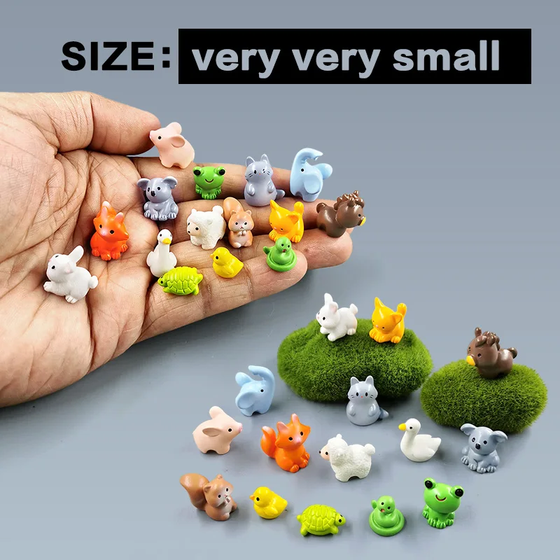 Pigeon Rabbit Cat Duck Frog Snail Bird DIY Figurines Landscape Dollhouse Miniature Fairy Garden Ornament Decoration Accessories