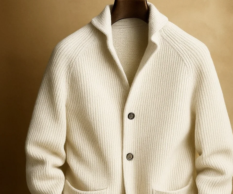 Vintage Stand Collar Single-breasted Sweater Cardigan Men Spring Fall Long Sleeve Knitting Jacket Coat For Mens Casual Sweaters