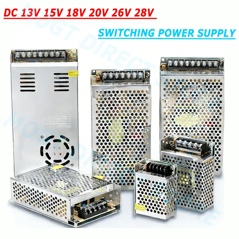 13V 15V 18V 20V 26V 28V DC Switching Power Supply 130W 150W 200W 260W 280W 110V AC 220V to 5A 10A 20A 30A 40A Transformer SMPS