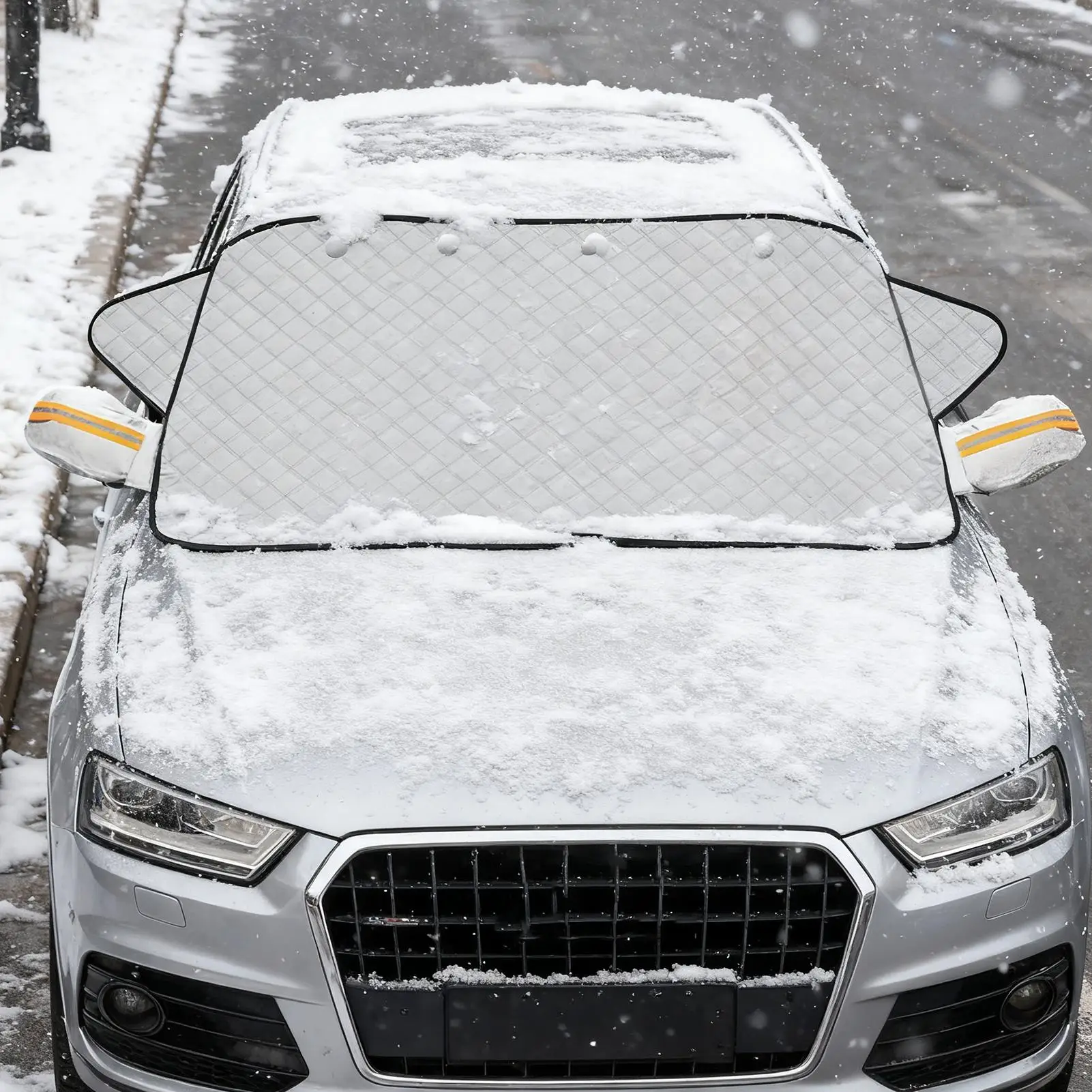 

Snow Cover For Car Windshield Magnetic Waterproof Protector With Storage Bag Snow Cover Protector For Indoor Outdoor SUVs Trucks
