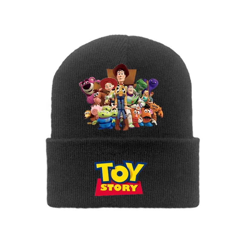 

Disney Toy Story Kids Knitted Hat Anime Movie Cartoon Girl Beanie Outdoor Casual Warm Hundred Take Knitted Cap Child Adult Gifts