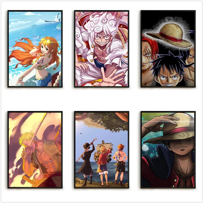 

One Piece Anime Diy Diamond Painting Kit Picture Full Round Drill Inlaid Embroidery Craft Cross Stitch Home Decor Wall Poster