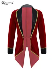 Kid Girls Boys Ringmaster Circus Theme Party Cosplay Costumes Coat Jacket Tuxedo Cloak for Holiday Carnival Dress Up Clothes