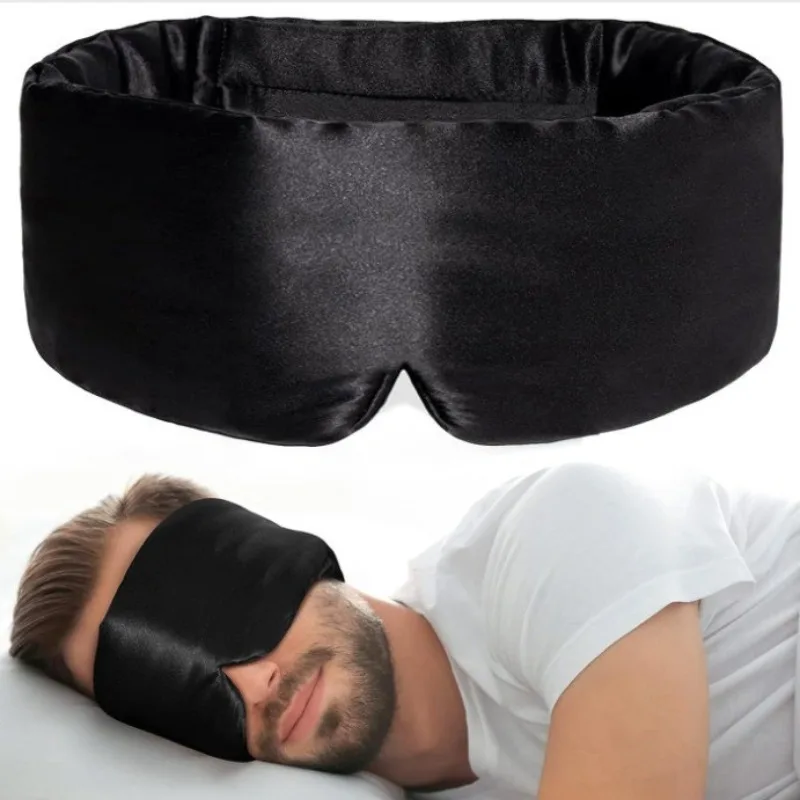 Mulberry Silk Sleeping Mask Eyepatch Blocking Light Eyemask Eyeshade Soft Padded Slaapmasker Travel Sleeping Aid for Sleep Patch