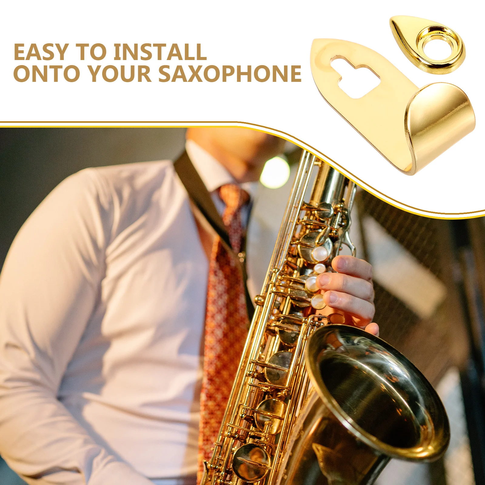 

Saxophone Thumb Handle Hook Alto Rest Cushion Replacement Instrument Accessories Metal