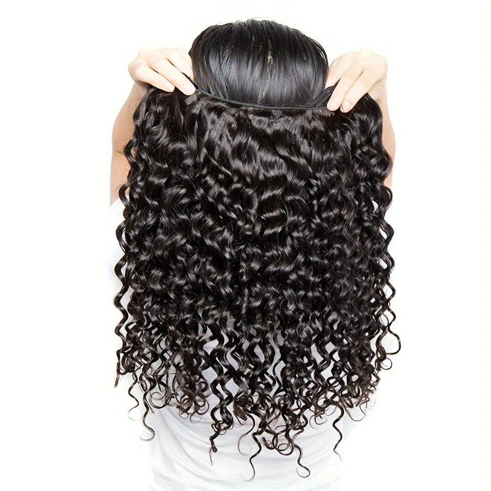 100% Natural Hair Bundle Cuticle Aligned Hair Raw Indian Human Hair Kinky Curly Bundles Deal 12A Grade Double Drawn 3/4 Bundles