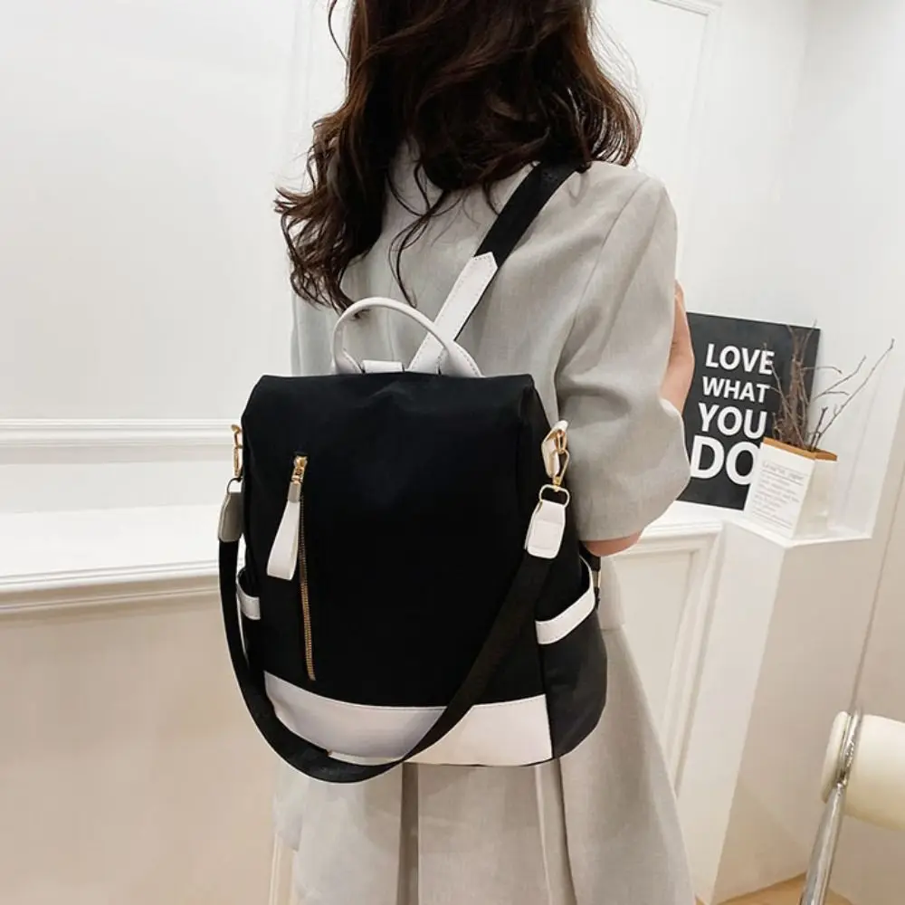 

Multipurpose Fashion Women Backpack Elegant Nylon Fabric Casual Shoulder Bag Waterproof Anti Theft Female Daypack Outdoor Sport