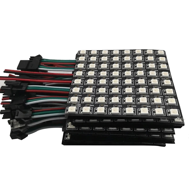 8x8 16x16 8x32 Pixels SK6812 WS2812B RGB Matrix Individually Addressable Digital Flexible LED Panel Pixels Screen DC5V