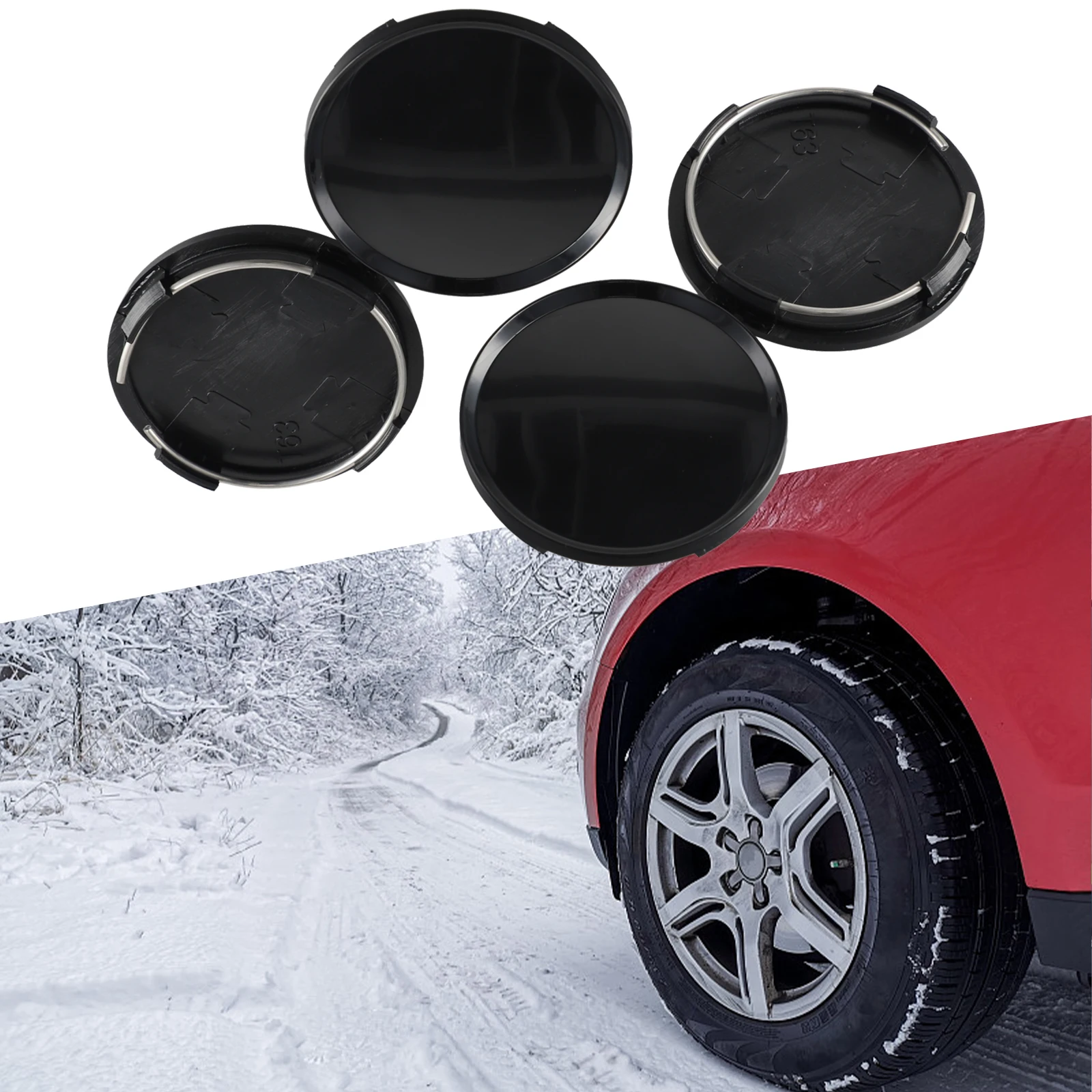 Car Accessories Wheel Center Cap Wheel Hub Center Cap 63mm ABS Plastic High-quality Materials High-strength For Car New