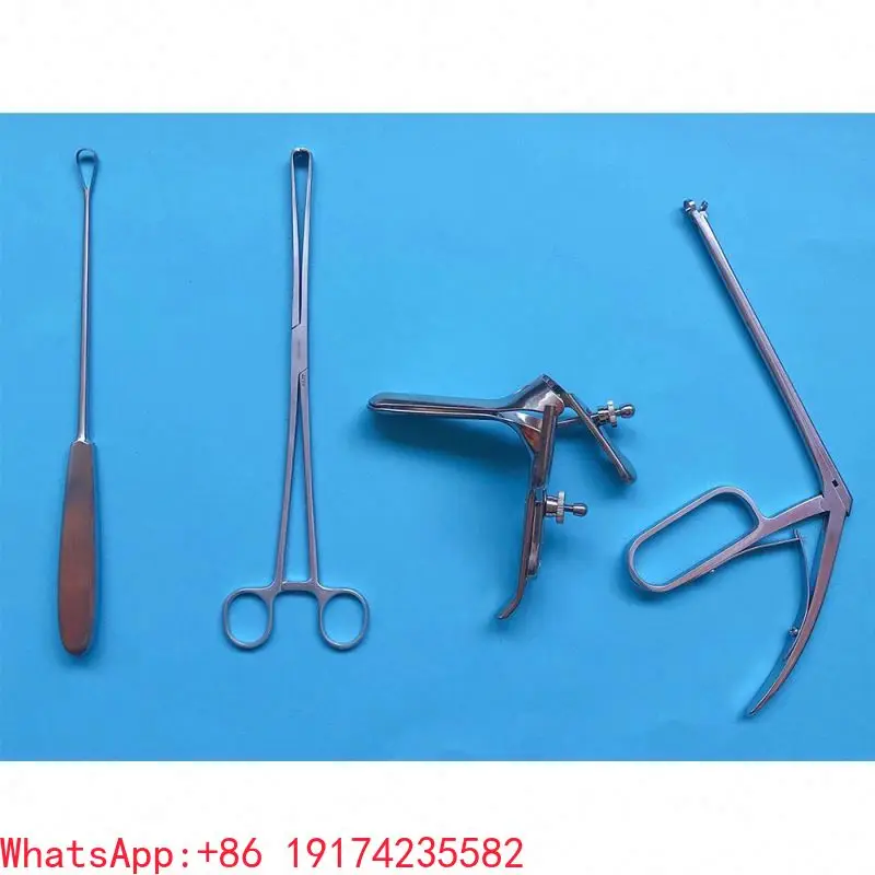 أدوات علم التثمين Gyn-ecolo-gical Exa-mination Kit مع Uteri-ne For-ceps