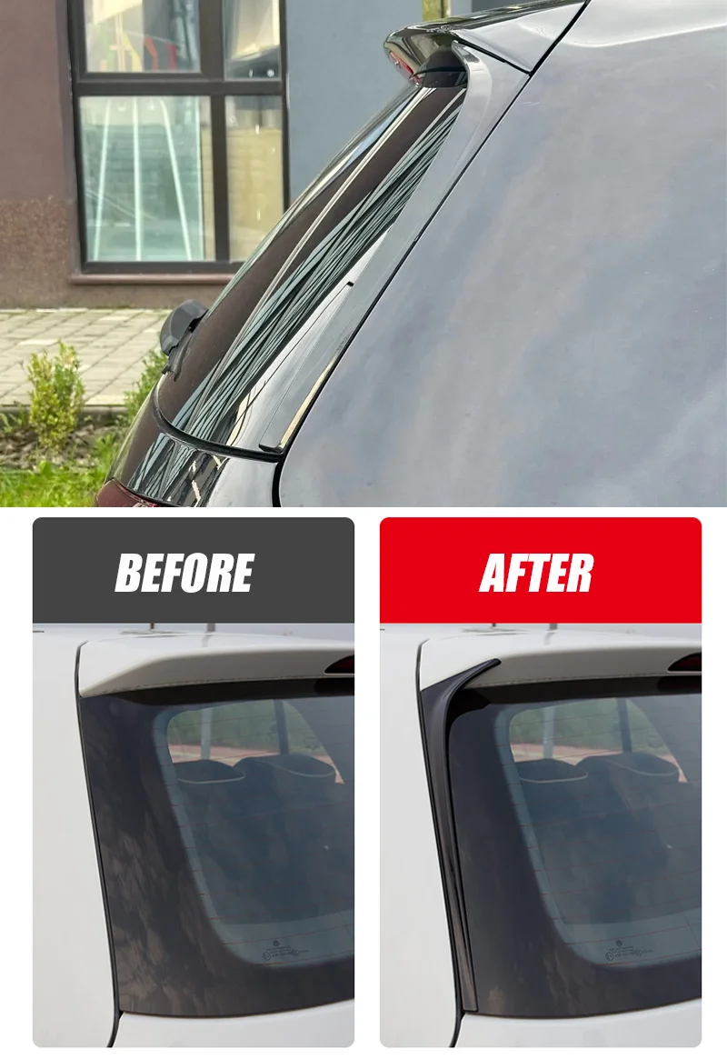 Für Volkswagen Golf 7 Mk7 2014 2015 2016 2017 2018 Zubehör Hinten Fenster Seite Flügel Stamm Spoiler Canard Canards Splitter 2 stücke – Detail 3