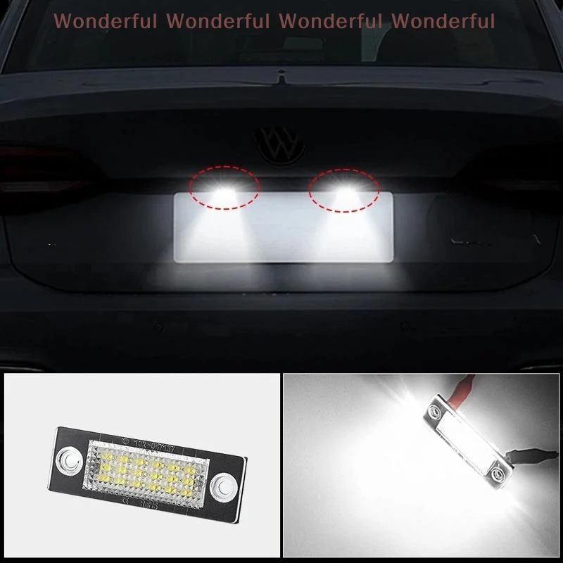 LED Number Plate Lamp for T5 Touran Golf Plus Caddy Superb Stable Performance Long Lifespan License Plate Light Accessory