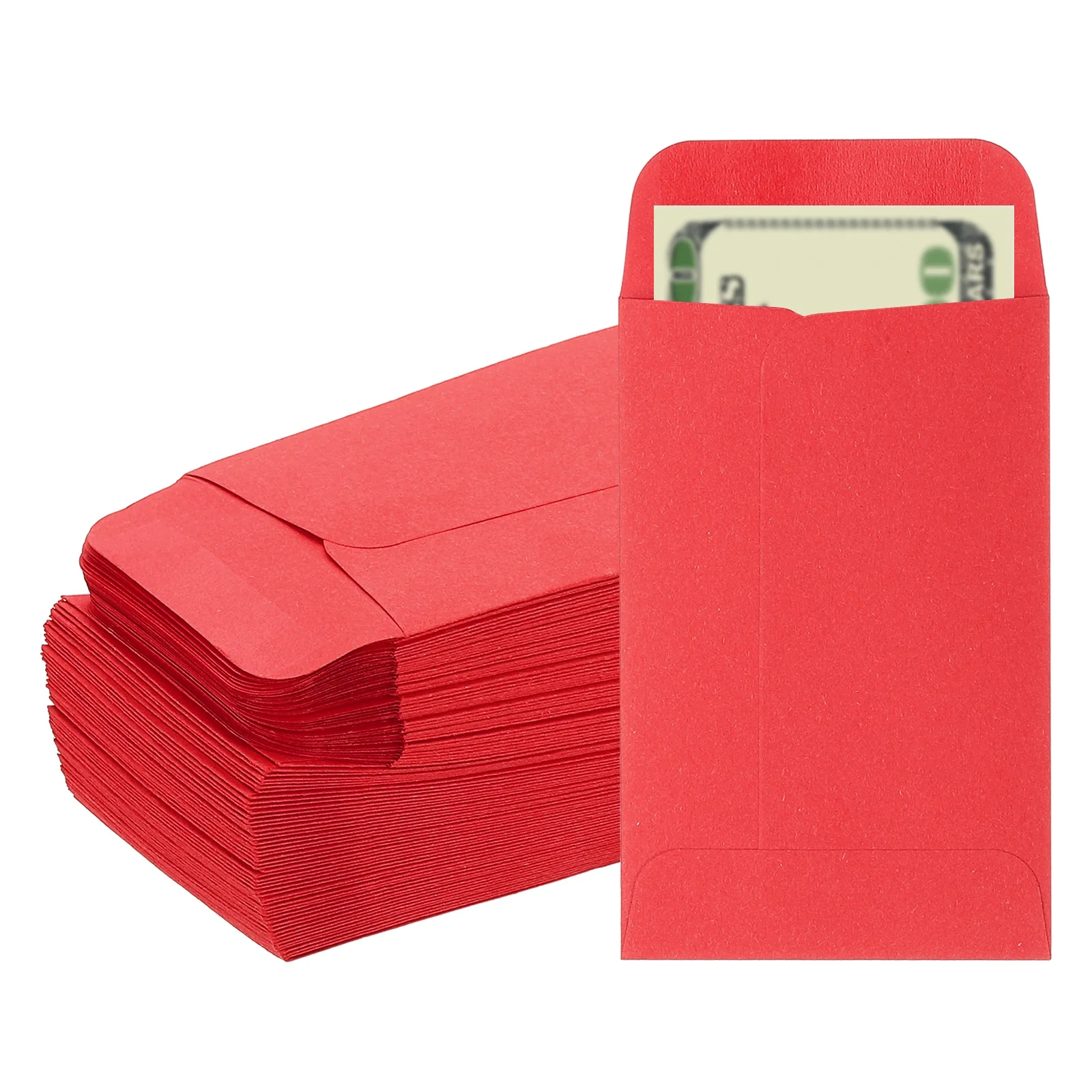 100Pcs Cash Envelopes 8.89cmx5.7cm Money Envelope Money Holder Bags Budgeting Saving Challenge Letter for Gifts Checks Tickets
