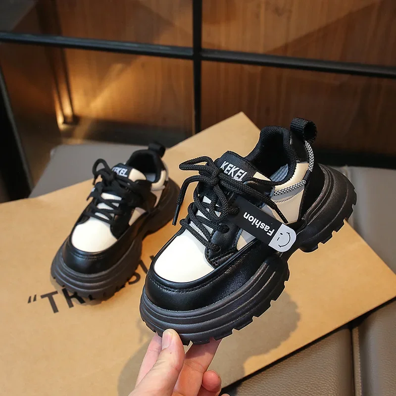 New Boys & Girls Children Shoes Spring & Autumn PU Leather Kids Sneakers Fashion Sports Casual Size 26-37