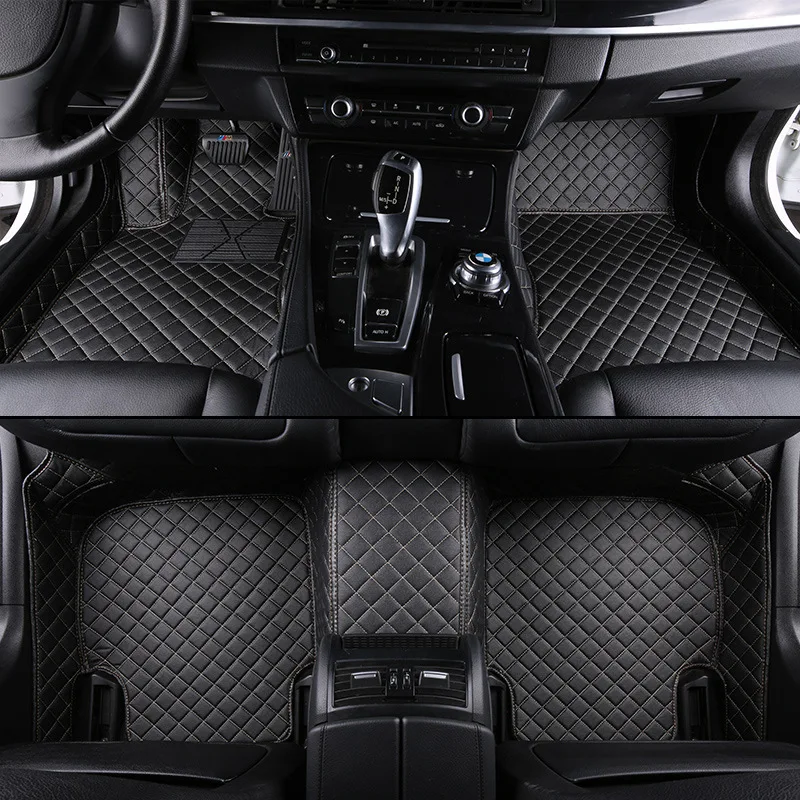 

Car Interior Accessories Stitched Car Interior Plastic Floor Mats