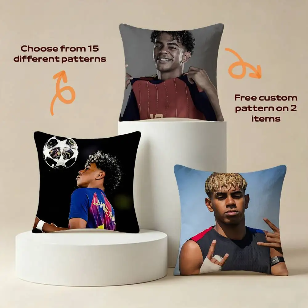 LY 304L-Lamine Yamal Starboy Square Sofa Pillow Cover Solid Color Living Room Home Decor Cushion Case