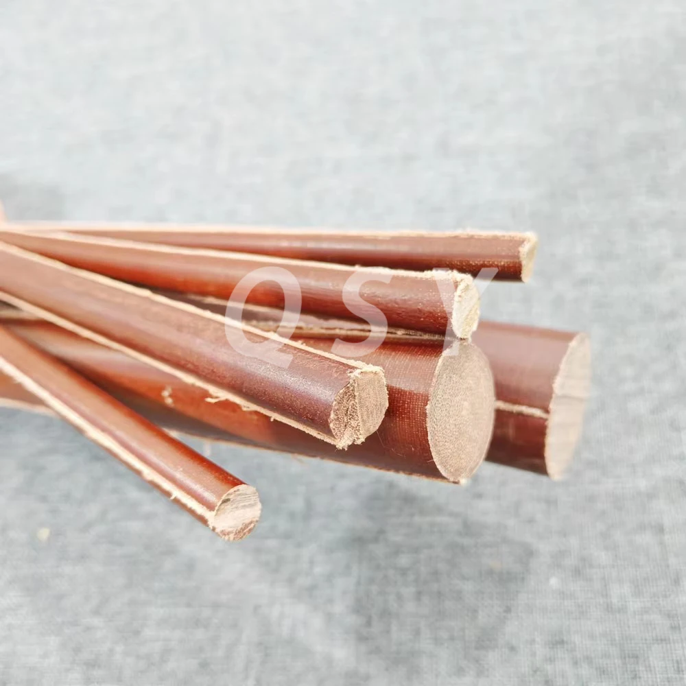 Bakelite Rod Phenolic Laminate Round Solid Bar Insulation Abrasion-resistant Textured Plastic Electric Wood Rod 8mm 10mm 12-50mm
