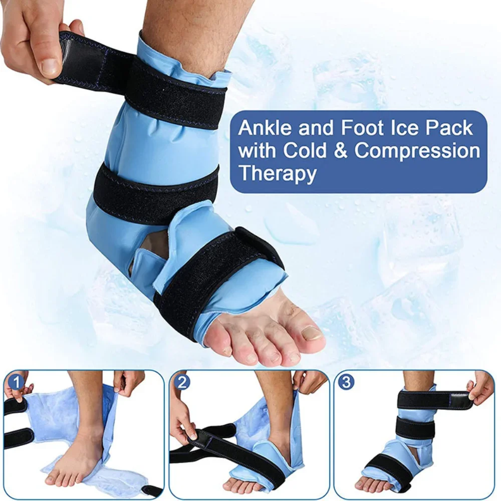 

Cold Hot Compress Ankle Protector Heel Ice Pack Ankle Brace Reusable Professional Ankle Brace Compression Protector Relief Pains