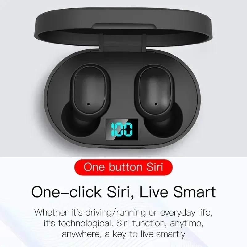 

TWS E6S Bluetooth Earphones Wireless bluetooth headset Noise Cancelling Headsets With Microphone Headphones For Xiaomi Redmi