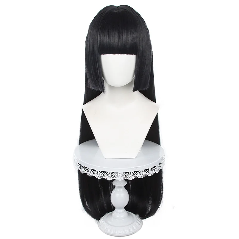 Hoshimi Miyabi Cosplay Wig Game Zenless Zone Zero Long Black Heat Resistant Synthetic Hair Anime Party Wigs