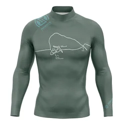 T-shirt de surf coloré à manches longues RT, protection UV, maillots de bain, protection solaire en lyJean-, vêtements de plage d'été