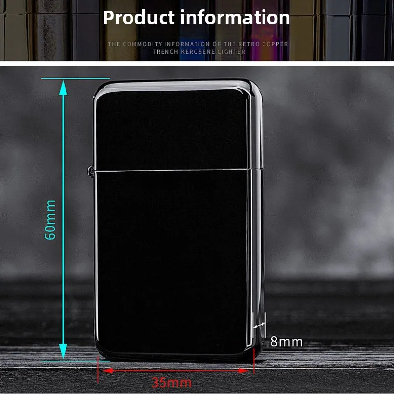 ولاعة كيروسين محمولة رفيعة للغاية معدنية جديدة من CHIF مقاومة للرياح ومبتكرة ملونة وأنماط متعددة ولاعة كونستانتين لعجلة الرمل