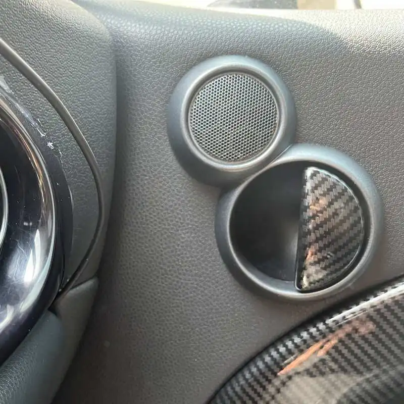 Carbon Fiber Style Interior Door Switch Pull Handle Cover Trim for Mini  Cooper R50 R52 R53 R55 R56 R57 R61