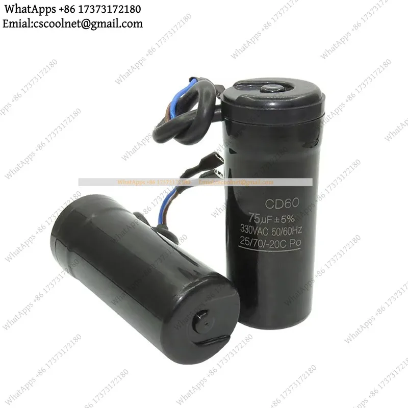 JS03 Motor Start Capacitor CD60 330VAC 50Hz 60Hz for Refrigerator Freezer Compressor