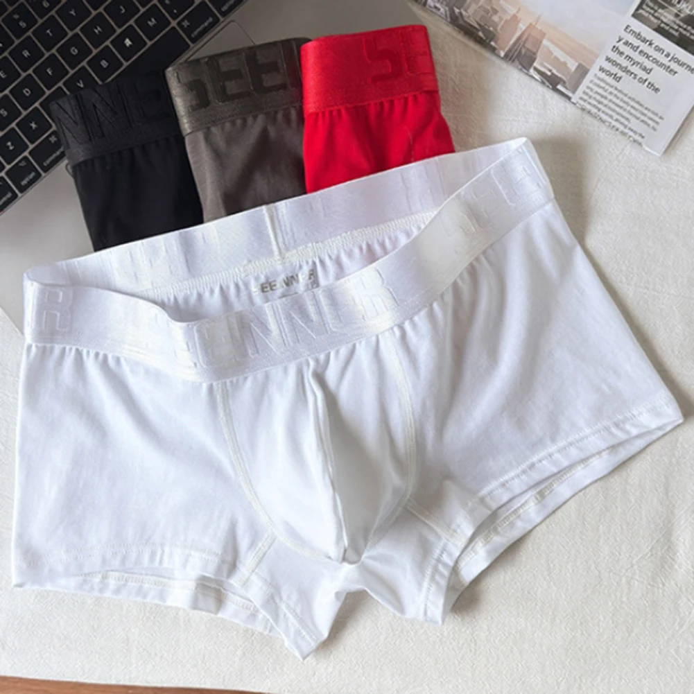

Мужские хлопковые мягкие однотонные боксеры-шорты для геев и сисси, сексуальные аксессуары, горячее нижнее белье, дышащие, эластичные, удобные, мужская одежда