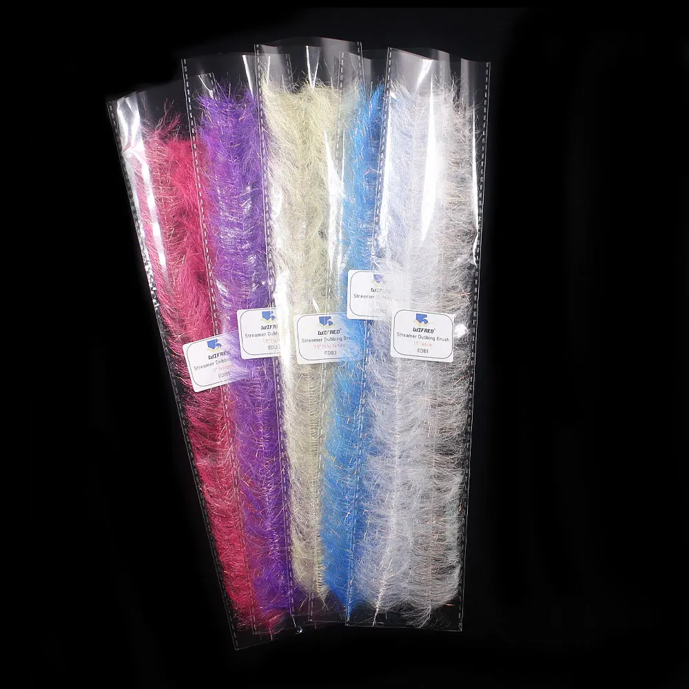 2 Stück 1"~3,5" Flash Streamer Dubbing Pinsel Fliegenbindematerial Minnow Köderfisch Streamer Hecht Muskie Barsch Salzwasser Angelköder – Detail 10