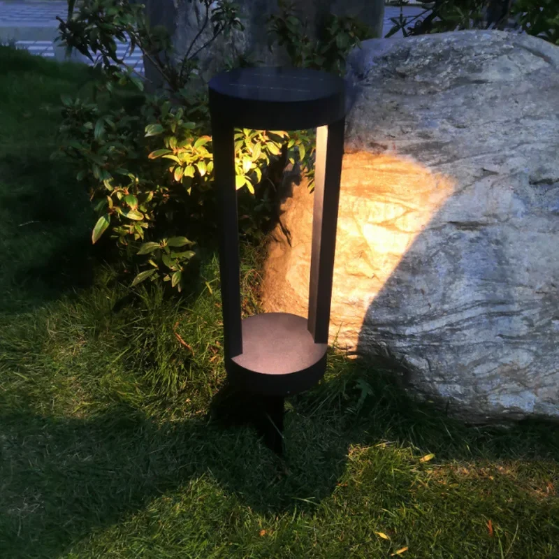 Solar waterproof lawn lamp, courtyard plug-in lamp, two pillars, household dual sided luminous wall, farm park ground lamp