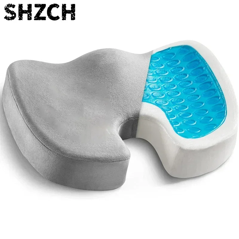 Gel Cushion Non-slip Gel and Memory Foam Coccyx Cushion Office Chair Car Cushion Sedentary Artifact