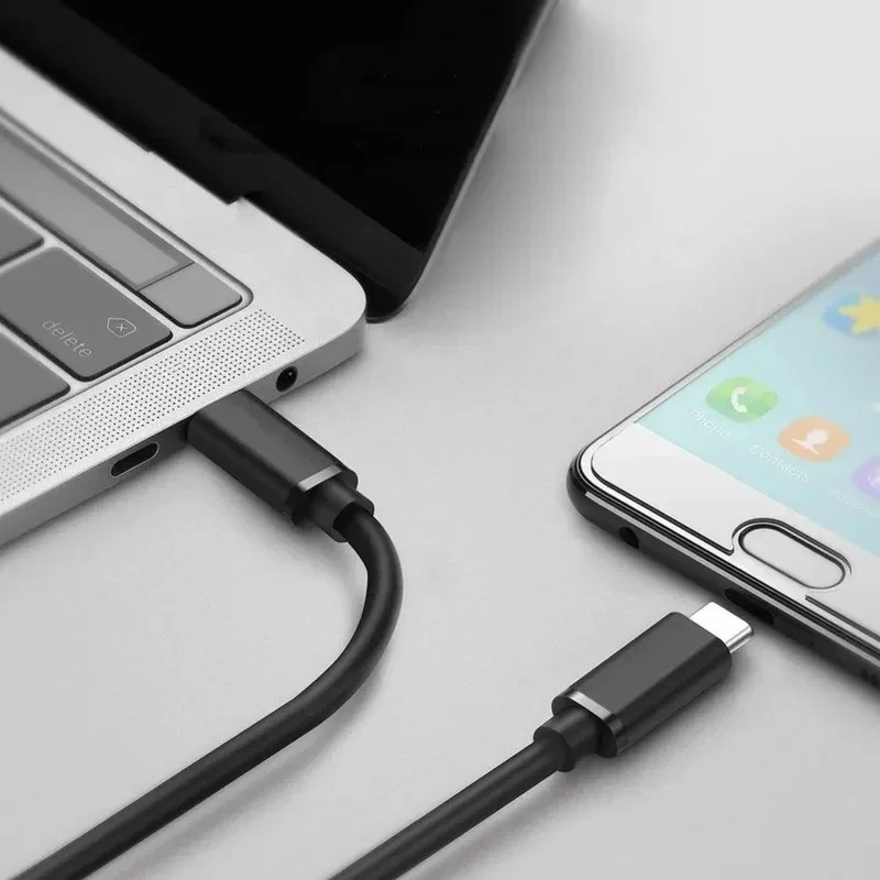 1-4pcs 60W Type C to USB -C Fast Charging Phone Data Cable Type C Fast Charging Wire 1m/1.5m/2m PD Quick Charge 3.0 Data Cord