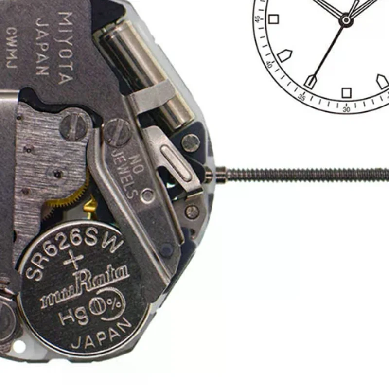 

2035 Movement Miyota 2035 Quartz Movement Watch Three-Hand Calendarless Repair Calendar Parts Hot Sale High Quality Accessories
