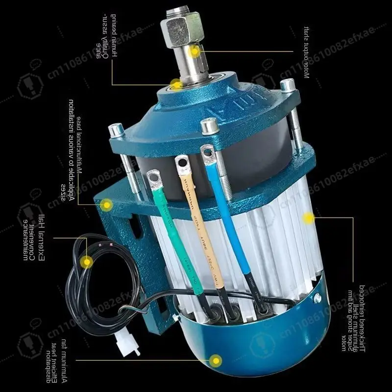 48V 60V 72V High Power Mid Mount Brushless Motor 2200W 2500W Chain Drive Reduction Motor for Cargo Tricycle E-Trike