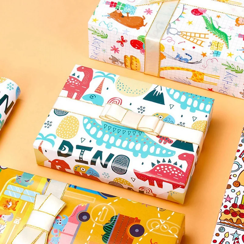 20 Stuks Inpakpapier Vellen Voor Kinderen, Verjaardagsfeestje Inpakpapier Cadeaupapier, Cadeau Inpakpapier