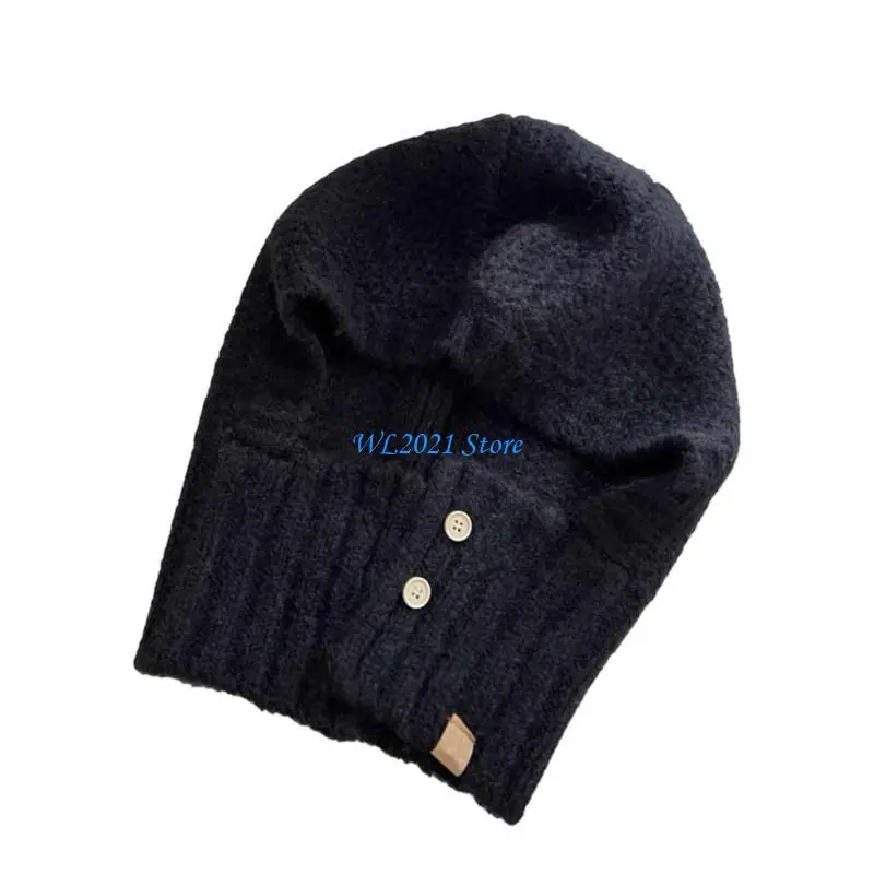 

G5GC Unique Knit Hat Balaclava Skull Caps Balaclava for Trendsetting Pullover Warm Skull Caps Knitted Hat Party Club