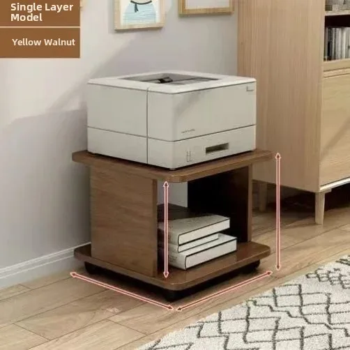Office Printer Stand Mobile Floor-Mounted Copy Machine Support Rack Storage Shelf for Desktop Organization And Space Saving