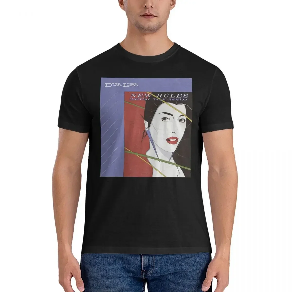 Crew Neck D-Dua Lipa Singer Tees Short Sleeve Clothes AdultFan T Shirt for Men Cotton Funny T-Shirts