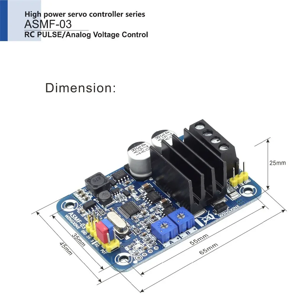 ASMF-04 Single Channel High Torque 500Nm Controller voor Robot High-torque Control DIY Servo (ASMF-03 Verbeterde versie)
